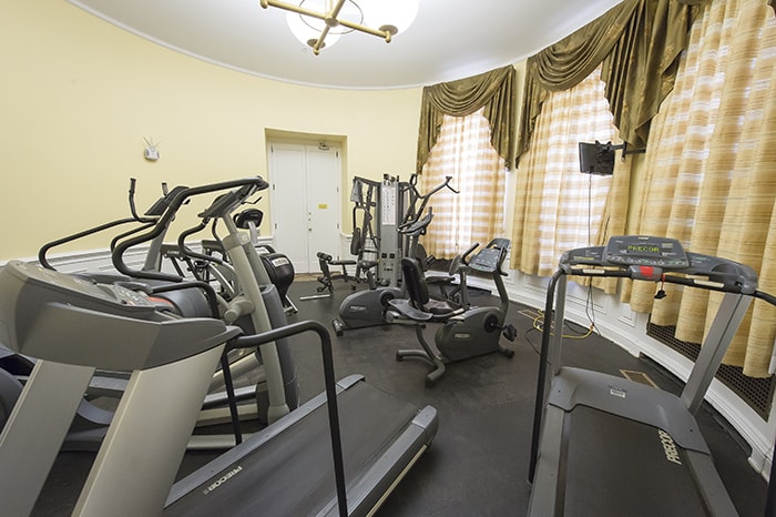 Mudge House Fitness Room - treadmills, eliptical machines, stationary bike and workout machine